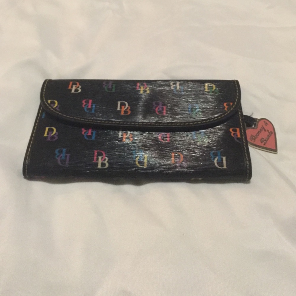 Dooney & Bourke Rainbow Multi-Colored Vintage Retro Discontinued Y2K Snap Wallet
